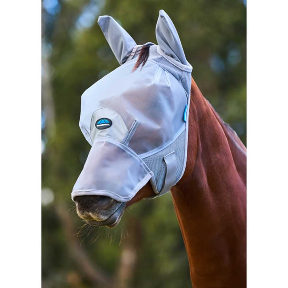 Comfitec Fine Mesh Fly Mask With Ears & Nose Grey