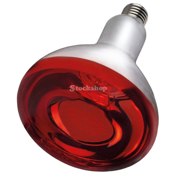 Stockshop Heat Lamp Bulb Red 250W