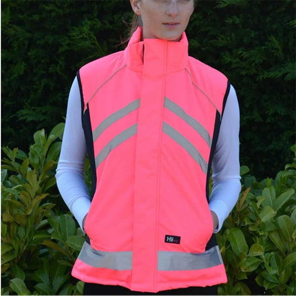 Reflector Padded Gilet Pink