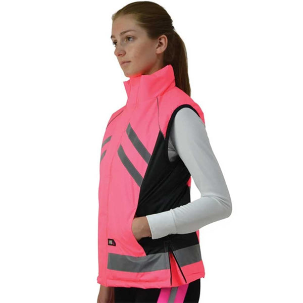 Reflector Padded Gilet Pink