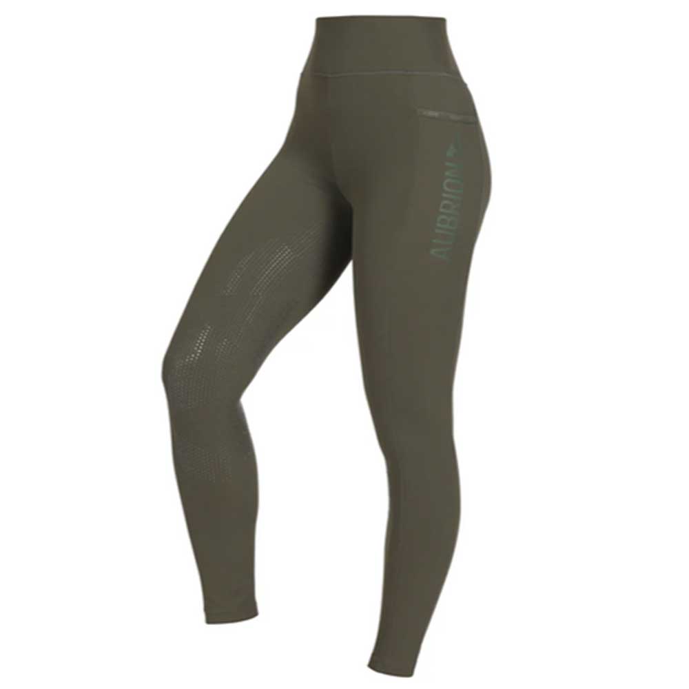Aubrion React Winter Riding Tights Khaki