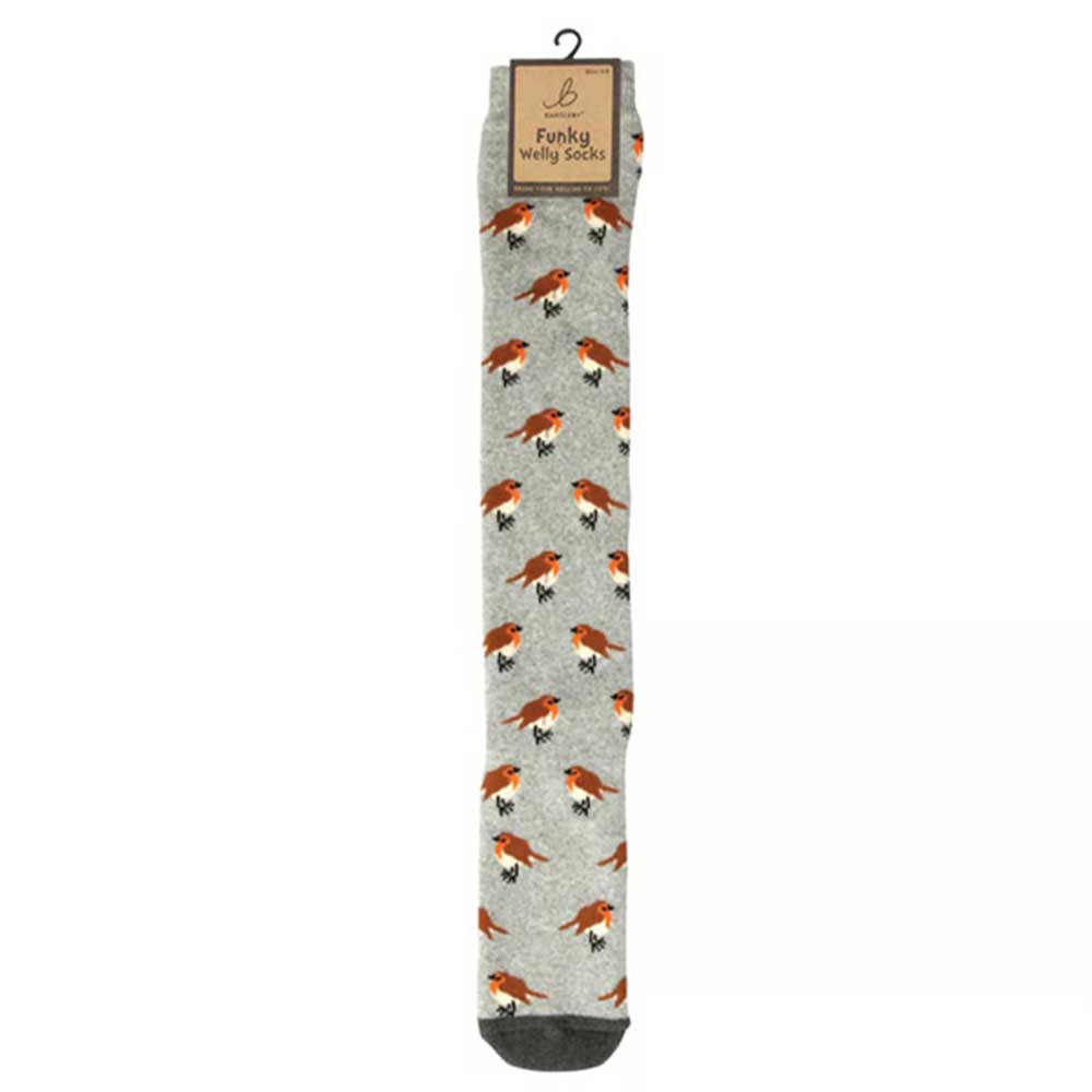 Bartleby Welly Socks Novelty Robin Size 4-8