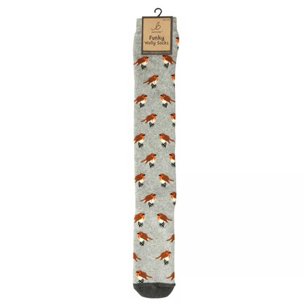 Bartleby Welly Socks Novelty Robin Size 4-8