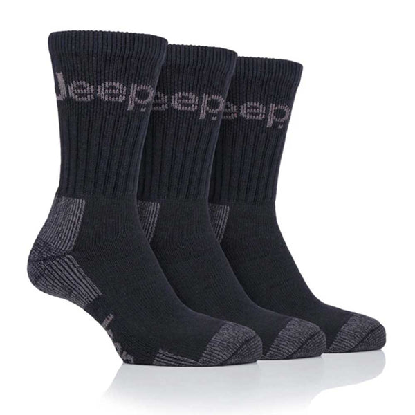 Platinum Jeep Luxury Terrain Mens Boot Sock 6-11 3 Pairs