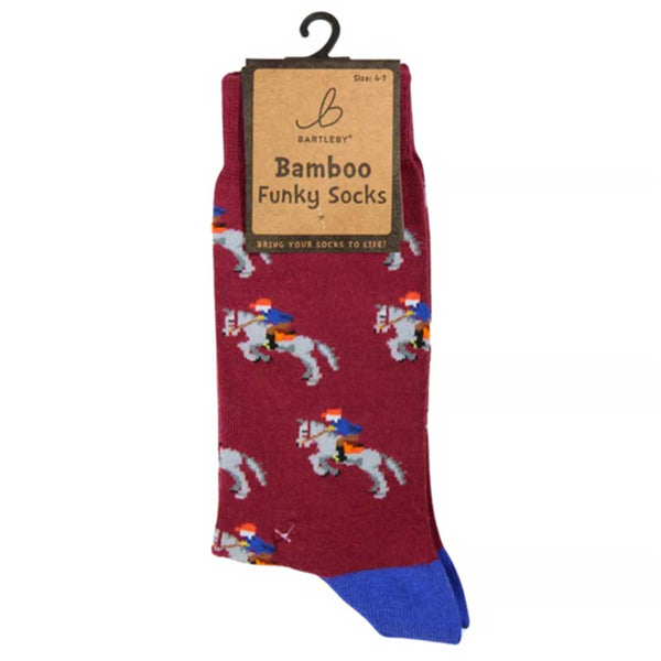 Bartleby Funky Bamboo Socks Horse & Rider Size 4-7