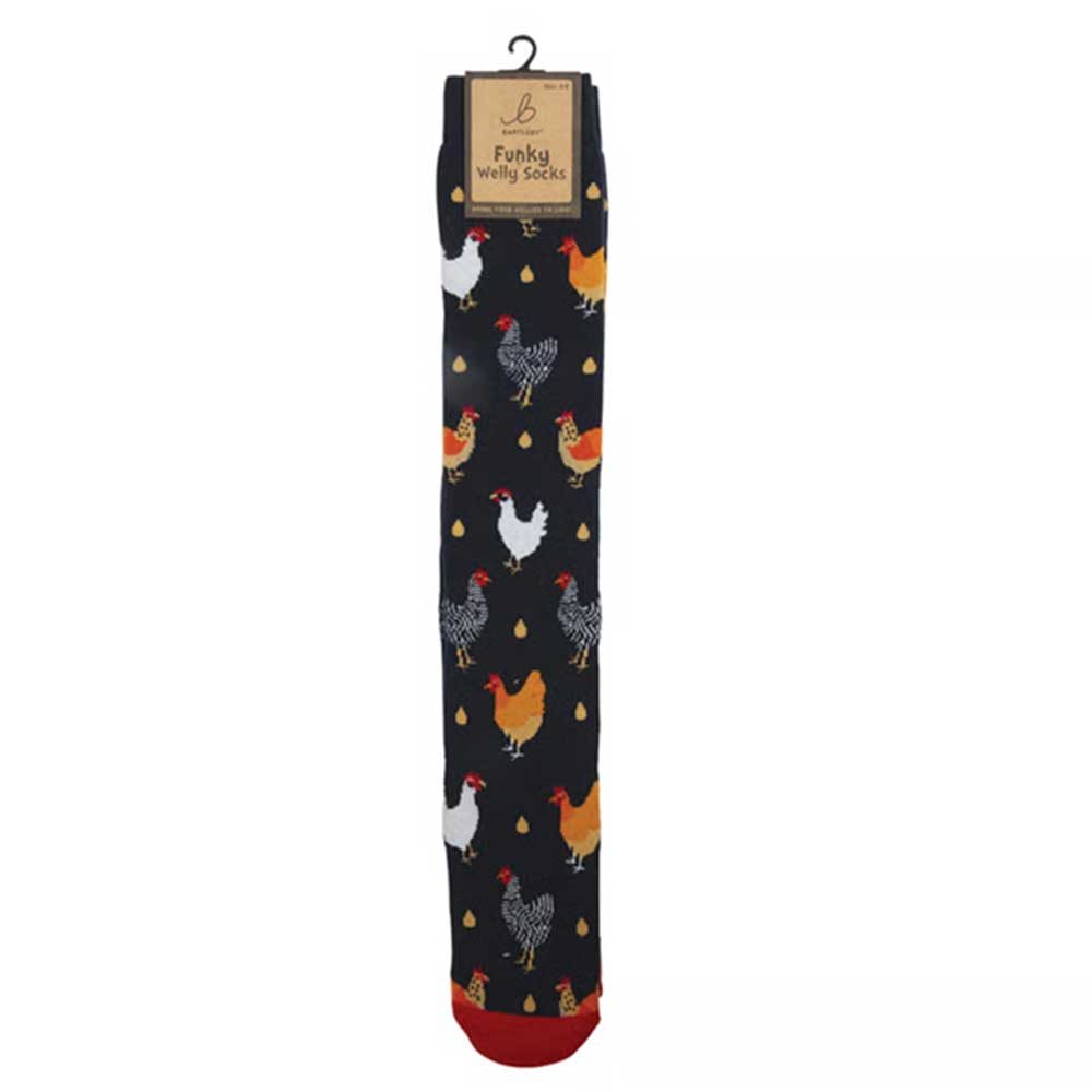 Bartleby Welly Socks Novelty Chicken Size 4-8
