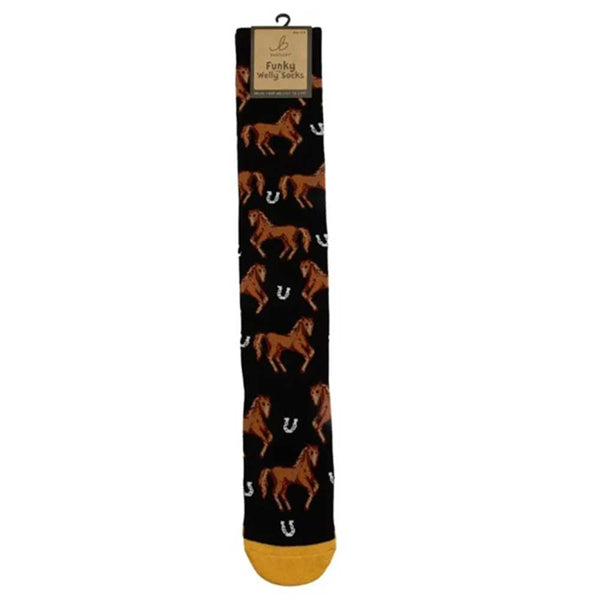 Bartleby Welly Socks Novelty Country Horse Size 4-8