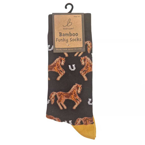 Bartleby Funky Bamboo Socks Country Horse Size 4-7