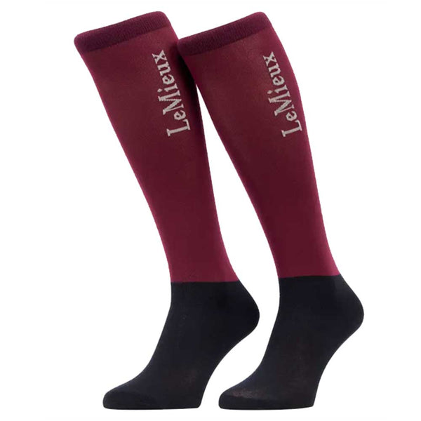 LeMieux Competition Socks 2 pack Blackberry