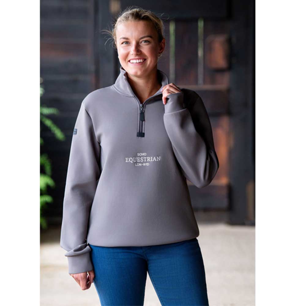 SOHO Equestrian Richmond 1/4 Zip Grey