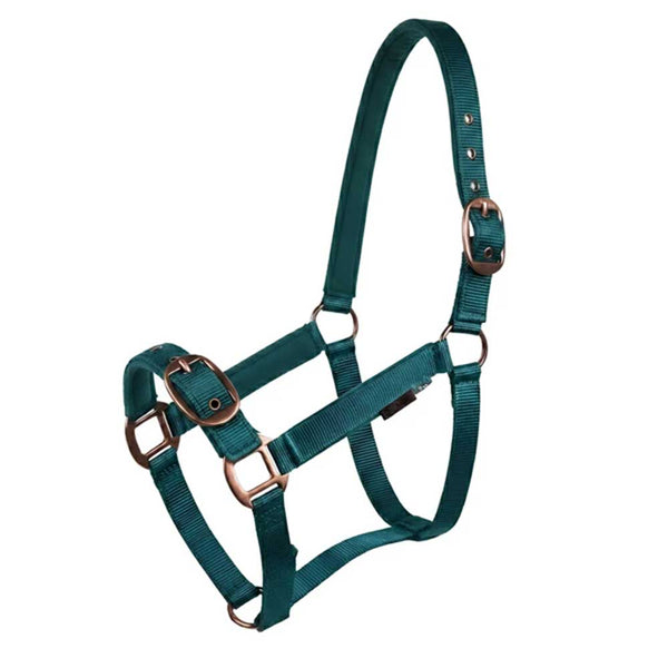 Cameo Suede Padded Headcollar Evergreen