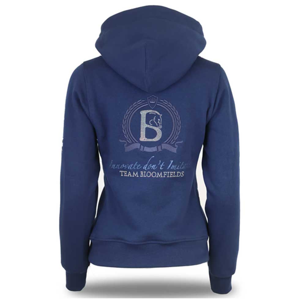 Bloomfields Kids Amelia Cross Necked Hoodie Navy & Silver Rhinestone