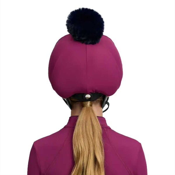 LeMieux Classique Pom Hat Silk Blackberry