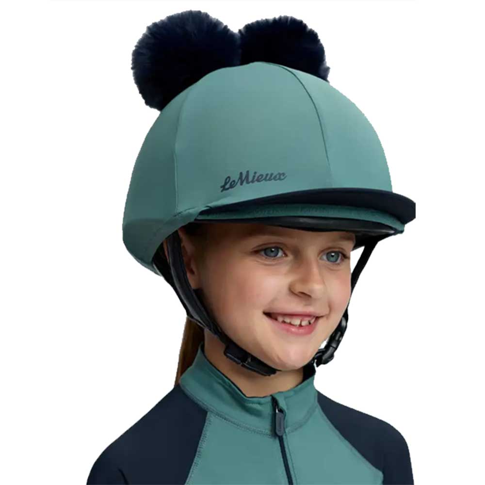 LeMieux Mini Double Pom Hat Silk Navy/Aloe