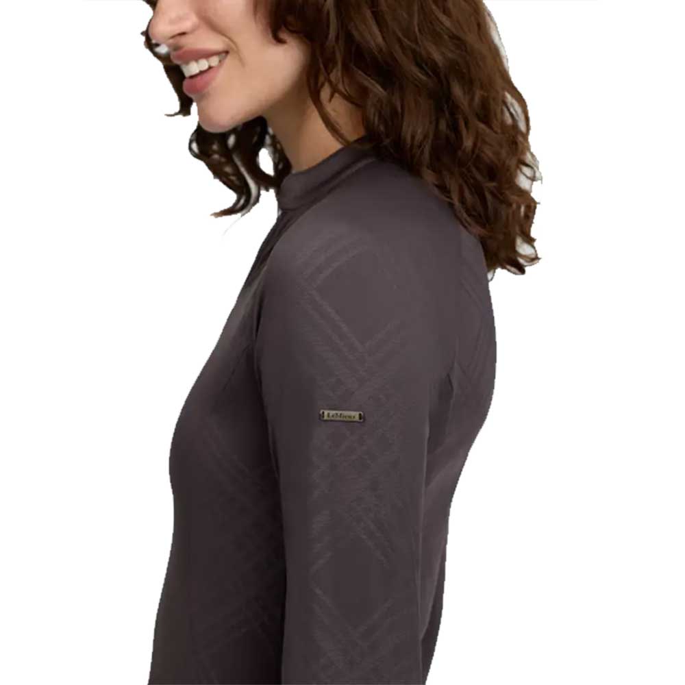 LeMieux Heritage Check Long Sleeve Base Layer Cocoa