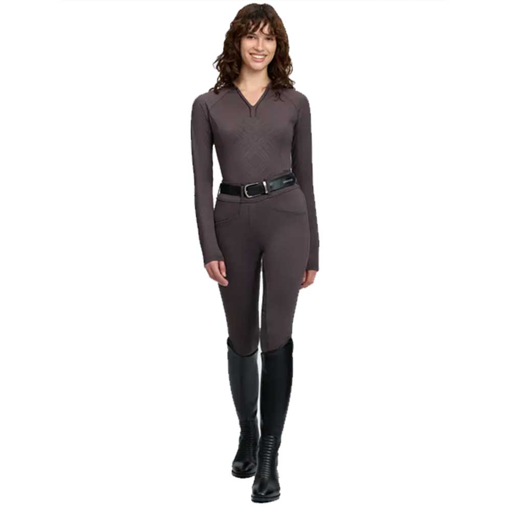 LeMieux Heritage Check Long Sleeve Base Layer Cocoa