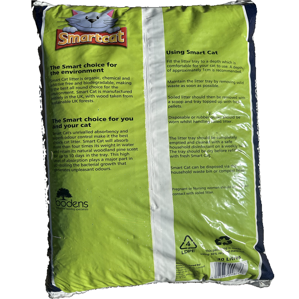 Smart Cat Premium Wood Based Cat Litter 30Ltr