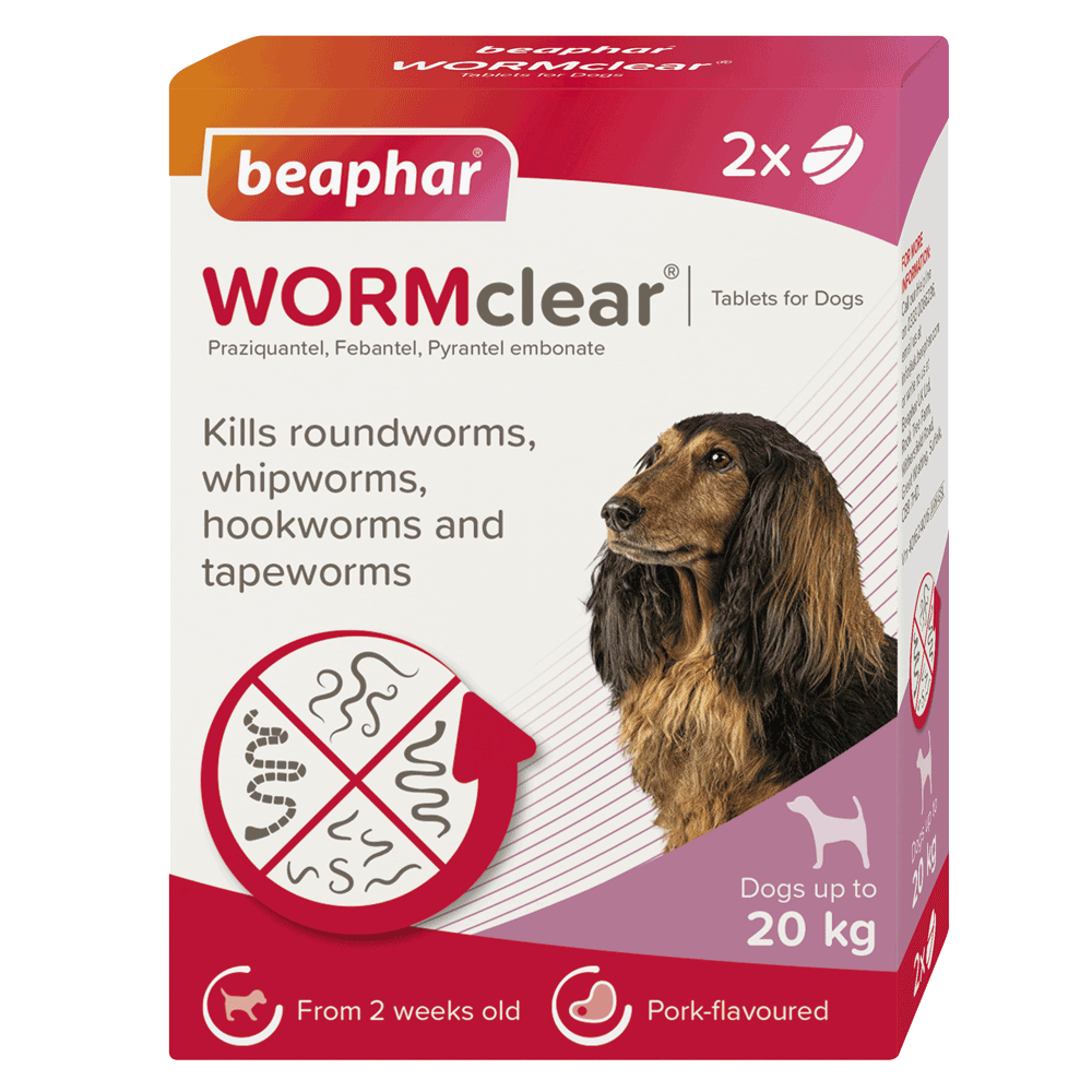 Beaphar WORMclear Tablets For Dogs (up to 20kg) 2 Tablets