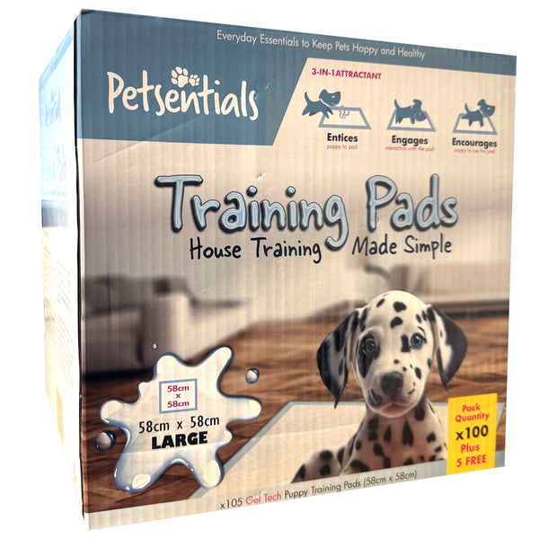 Petsentials Puppy Training Pads JUMBO 100 Pack (+5 Free!)