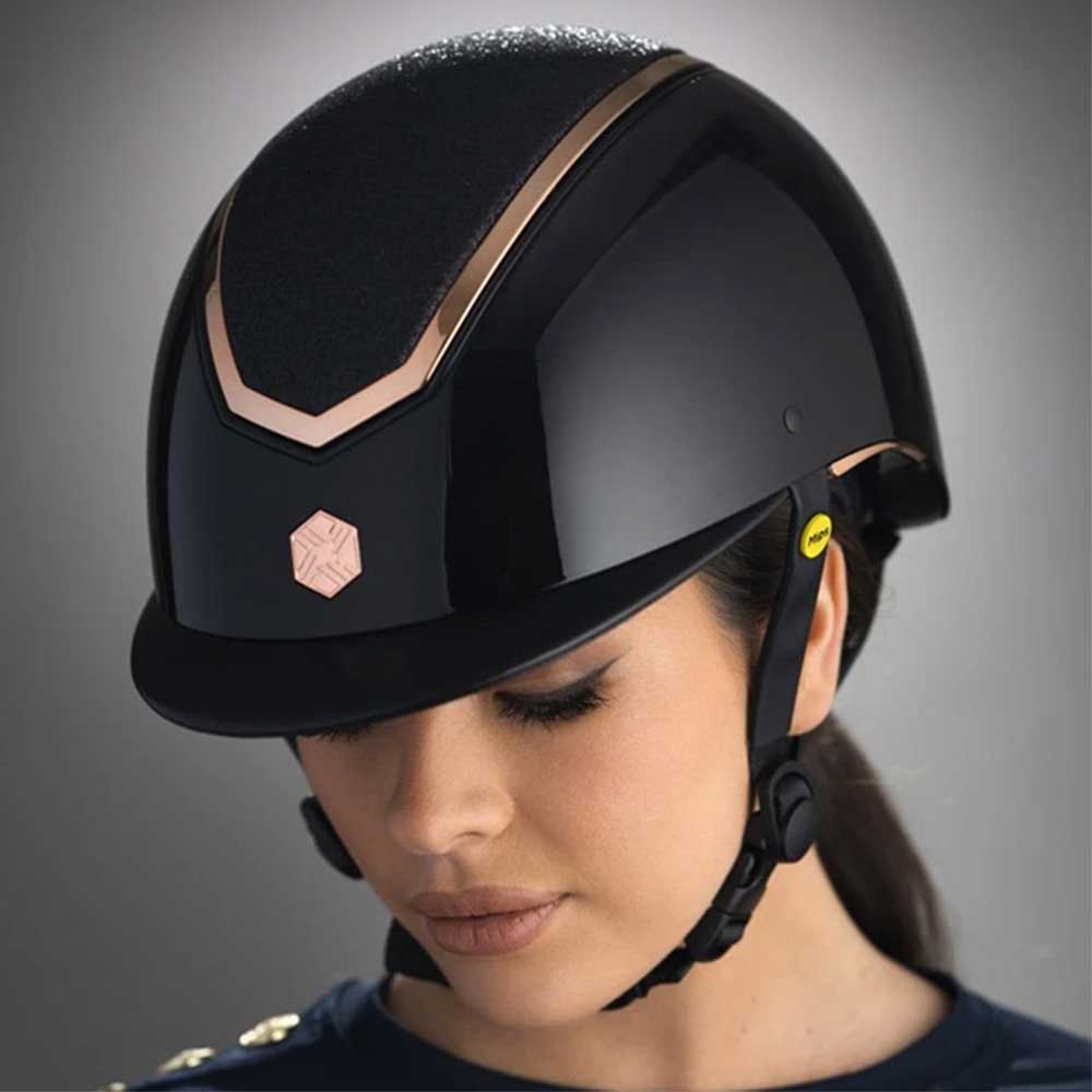Charles Owen Kylo Helmet Black Gloss/Rose Gold