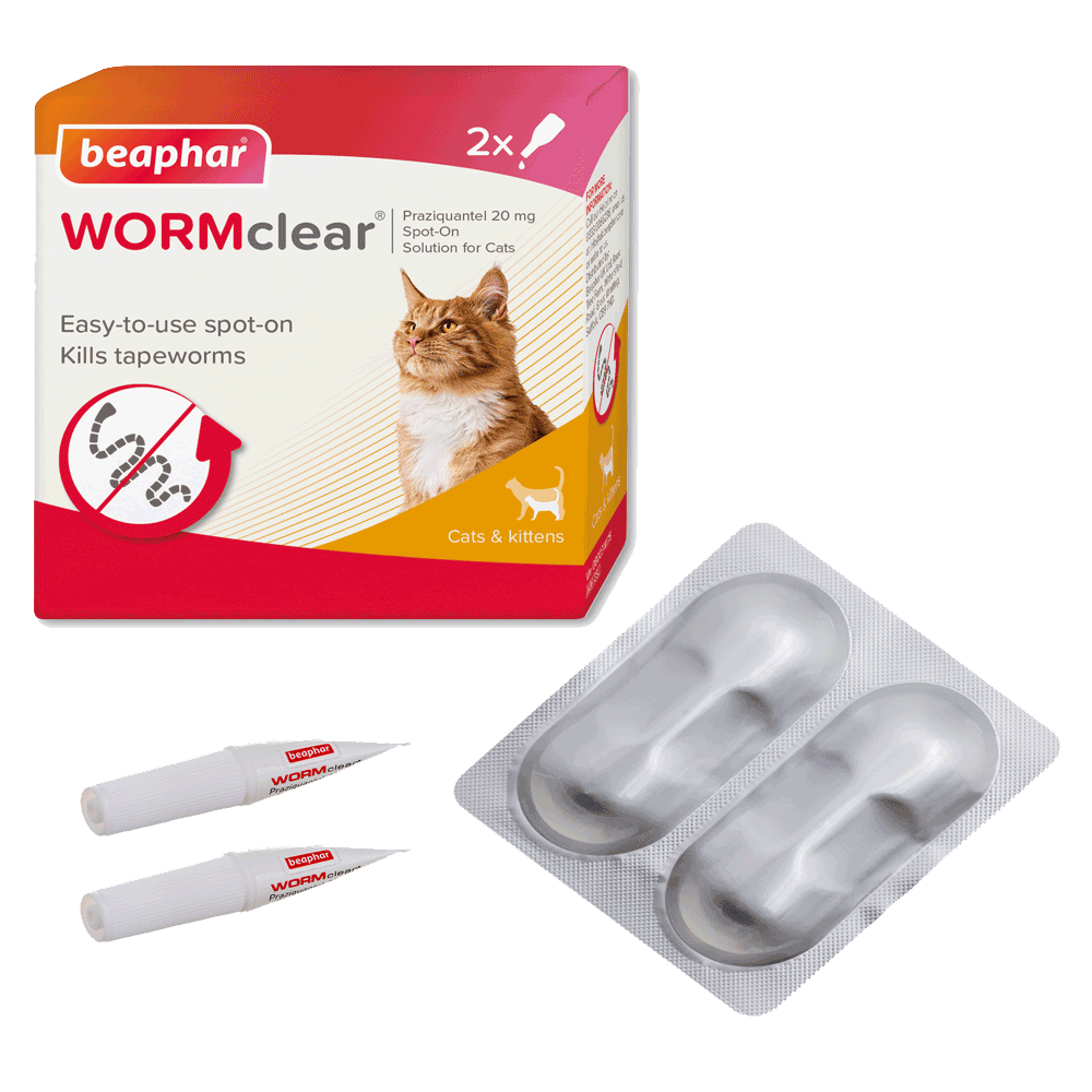 Beaphar WORMclear Spot On Solution For Cats 2 Pipettes