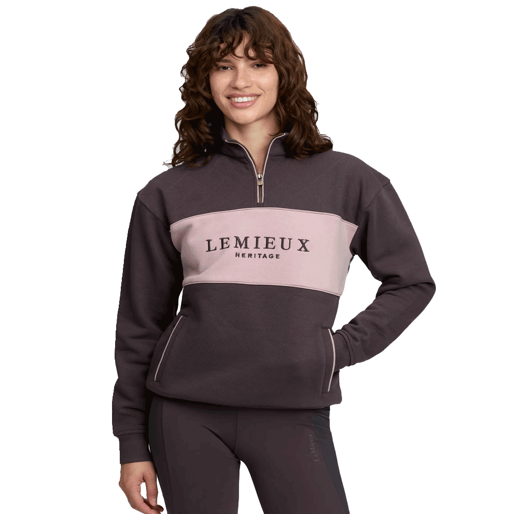 LeMieux Heritage Quarter Zip Sweat Cocoa