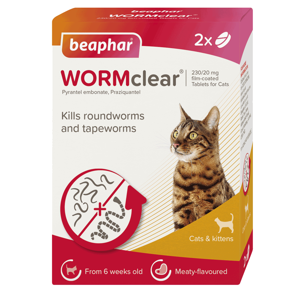 Beaphar WORMclear Tablets For Cats 2 Tablets