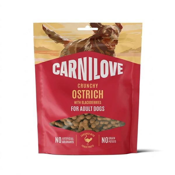 Carnilove Ostrich with Blackberries Crunchy Dog Treats 200g