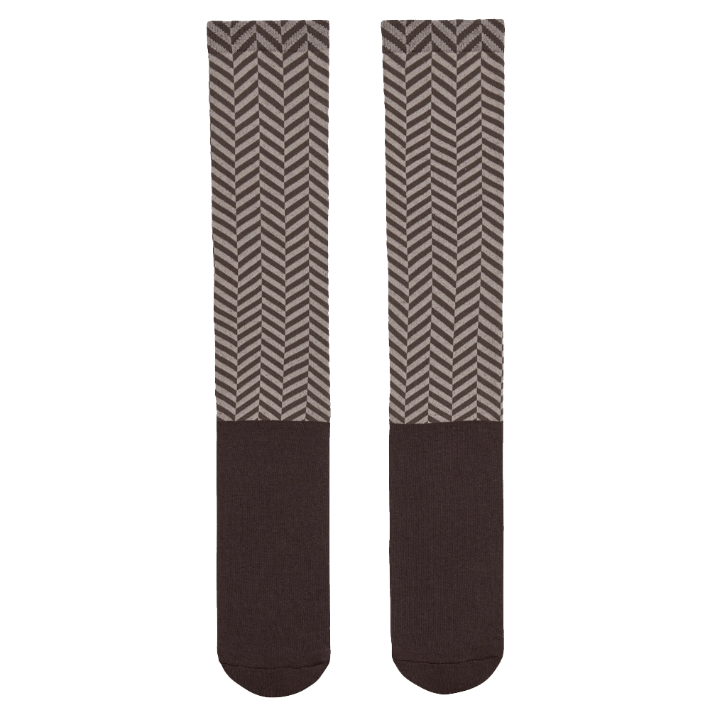 LeMieux Heritage Footsie Socks Herringbone Cocoa