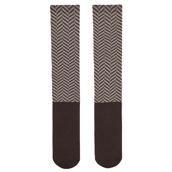 LeMieux Heritage Footsie Socks Herringbone Cocoa